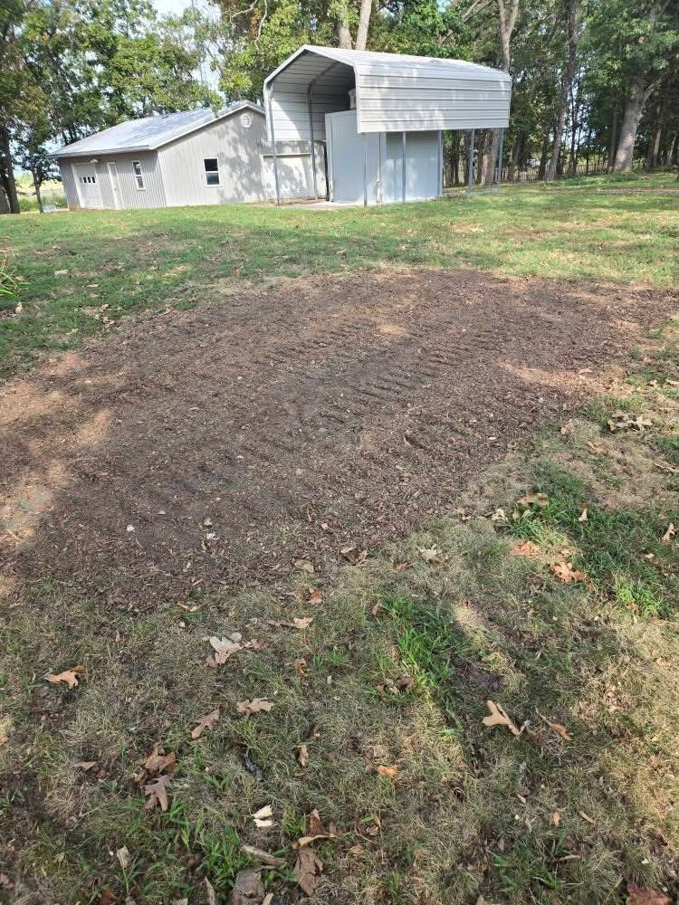 a pile of wood chips